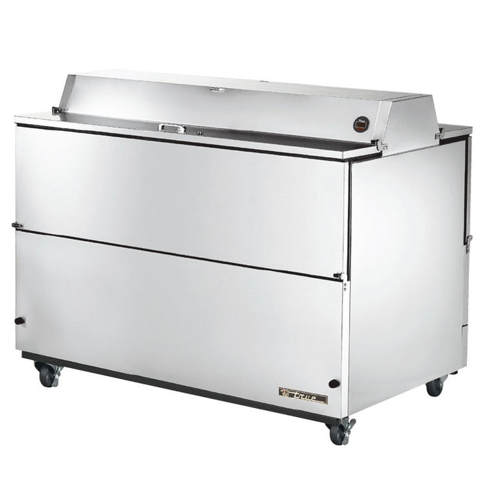 True TMC-58-S-DS-HC 58" Dual Sided Milk Cooler with Stainless Steel Exterior & Aluminum Interior