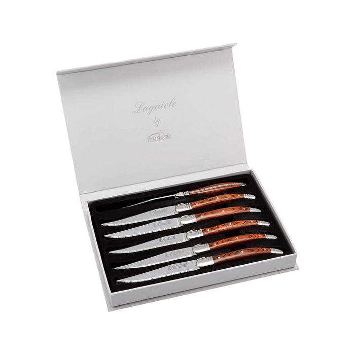 Trudeau 0973046 6-Piece Set Laguiole Steak Knives