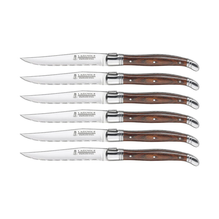 Trudeau 0973046 6-Piece Set Laguiole Steak Knives