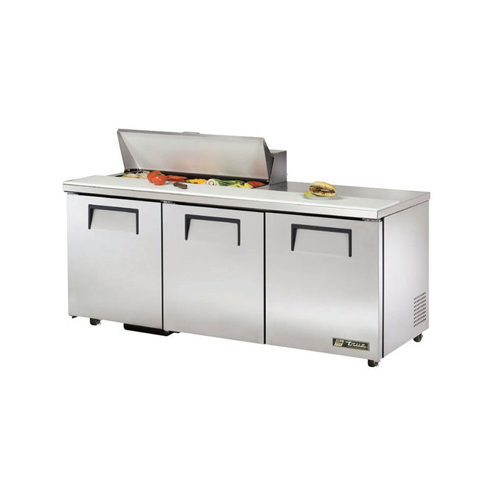 True TSSU-72-10-ADA-HC 72" ADA Compliant 3-Door Salad/Sandwich Refrigerated Prep Table