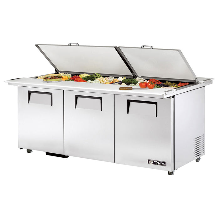 True TSSU-72-30M-B-ST-ADA-HC 72" ADA Compliant Mega Top 3-Door Salad/Sandwich Prep Table