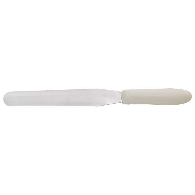 Winco TWPS-7 7.8" Bakery Spatula with White Polypropylene Handle