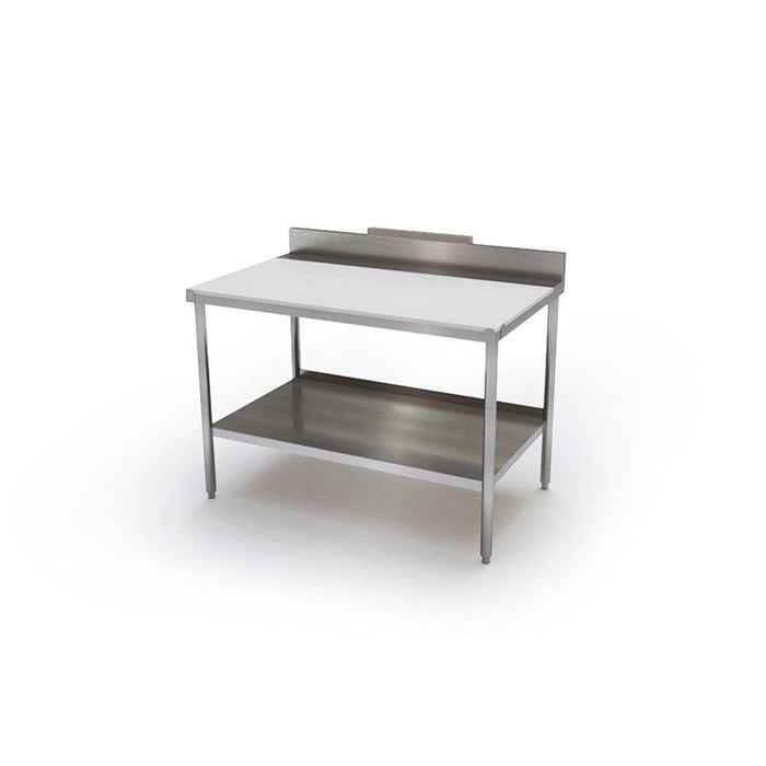 Nella 30" x 48" Cutting Tables With Rear Deck and Standard Backsplash - 3048DS-F