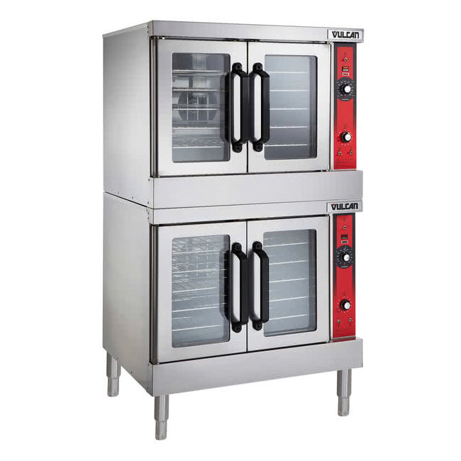 Vulcan VC66GD 40" Stainless Steel Double Deck Deep Depth Gas Convection Oven - 100,000BTU