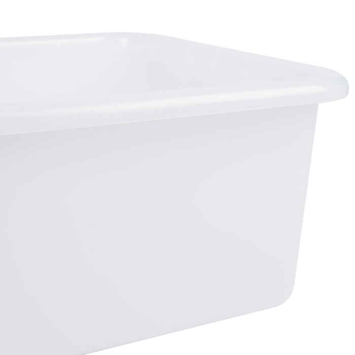 Vollrath 1527B-05 Traex 21.75" x 15.5" x 7" White High Density Polyethylene Bus Tub