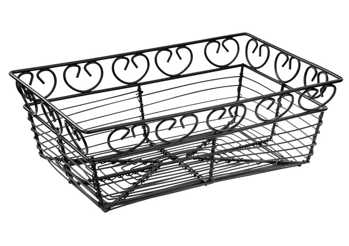 Winco WBKG-9 9" Long Rectangle Metal Bread Basket