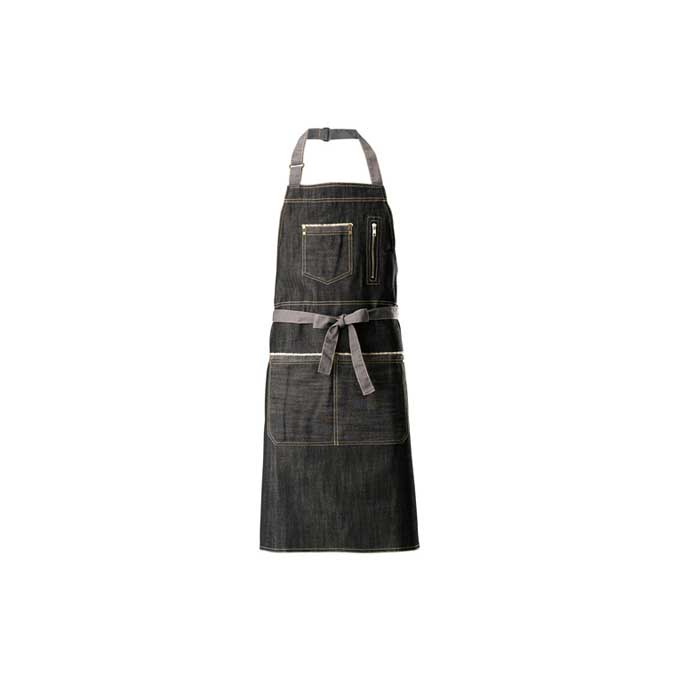 Winco 34.5" x 30" Heavyweight Denim Bib Apron with Adjustable Neck - BADN3430