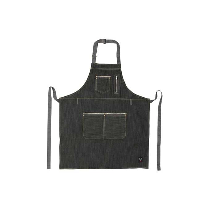 Winco 34.5" x 30" Heavyweight Denim Bib Apron with Adjustable Neck - BADN3430