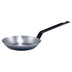 Winco CSFP-11 10" Polished Carbon Steel French Style Fry Pan