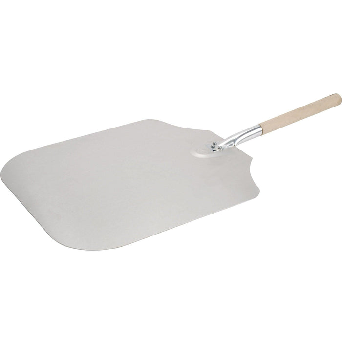 American Metalcraft 3016 16" x 18" Aluminum Pizza Peel with 12" Wooden Handle - Nella Online