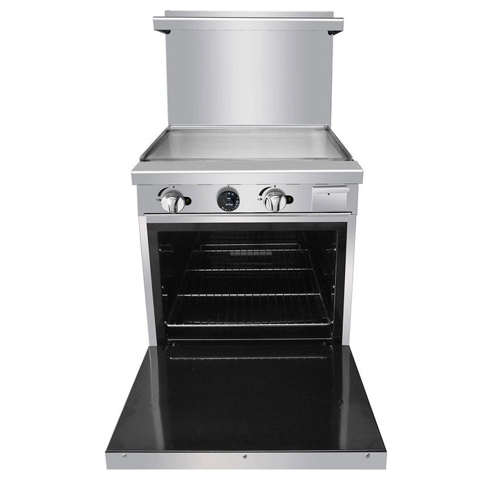 Atosa AGR-24G 24" Natural Gas Griddle and Standard Oven - 72,000 BTU