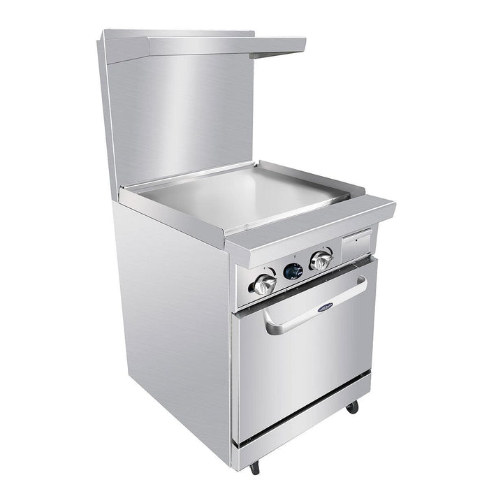 Atosa AGR-24G 24" Natural Gas Griddle and Standard Oven - 72,000 BTU