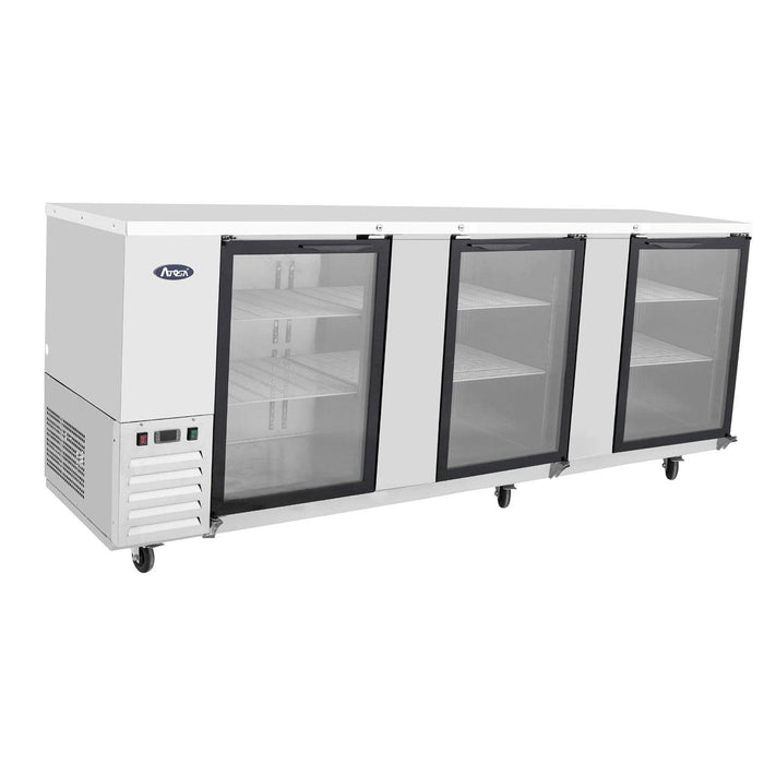 Atosa MBB90G 90" Glass Three Door Back Bar Cooler - Nella Online