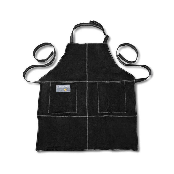 Outset 30" x 26" Black Leather Grill Apron - 76605