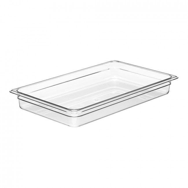 Cambro 12CW135 Camwear Clear Full-Size Food Pan - 2.5" Depth - Nella Online