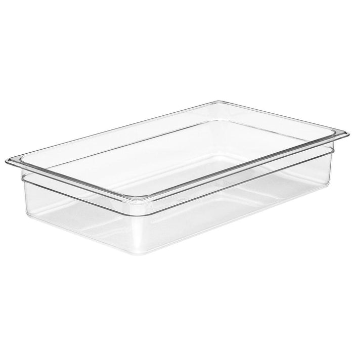 Cambro 14CW135 Camwear Clear Full-Size Food Pan - 4" Depth - Nella Online