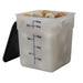 Cambro 18SFSP148 18 Qt. White Square Poly Food Storage Container - Nella Online