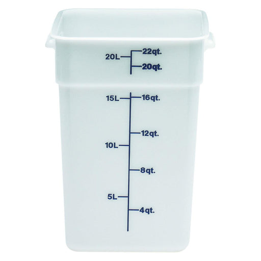 Cambro 22SFSP148 22 Qt. White Square Poly Food Storage Container - Nella Online