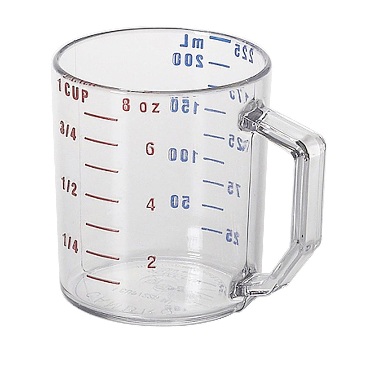 Tablecraft 725 4-Piece Stainless Steel Heavy Weight Measuring Cup Set