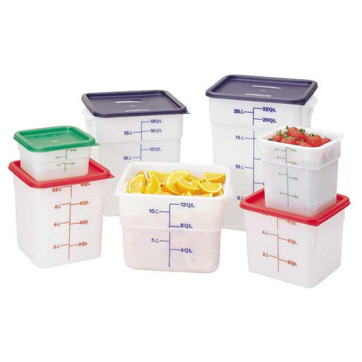 Cambro 4SFSP148 4 Qt. White Square Poly Food Storage Container - Nella Online