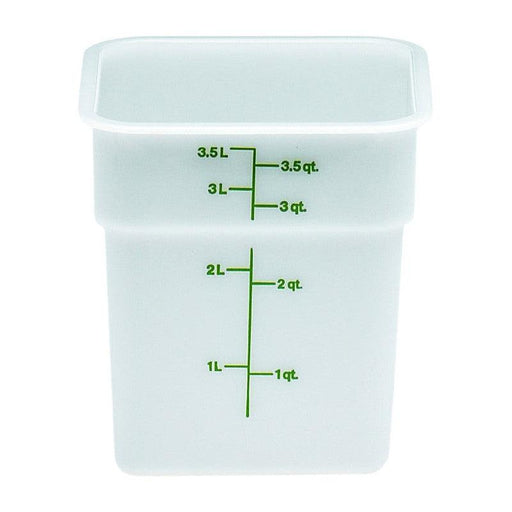 Cambro 4SFSP148 4 Qt. White Square Poly Food Storage Container - Nella Online