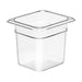 Cambro 66CW135 Camwear Clear 1/6 Size Food Pan - 6" Depth - Nella Online