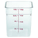 Cambro 8SFSCW135 Camwear 8 Qt. Clear Square Food Storage Container - Nella Online