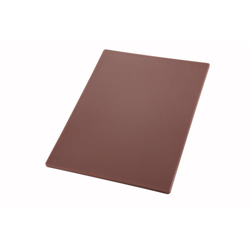 Winco CBBN-1218 12" x 18" x 0.5" Rectangular Cutting Board - Brown