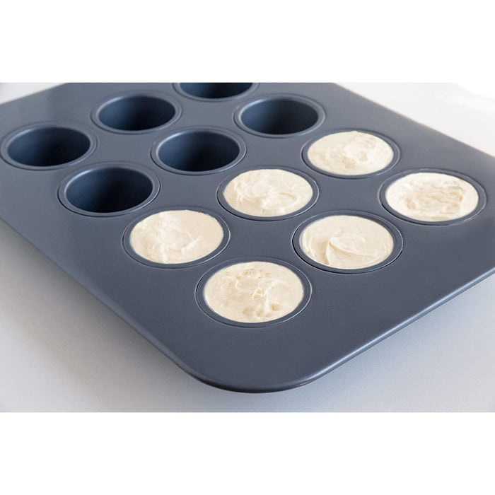 Fox Run 4862 12-Cup Non-Stick Mini Cheesecake Pan with Removable Bottoms