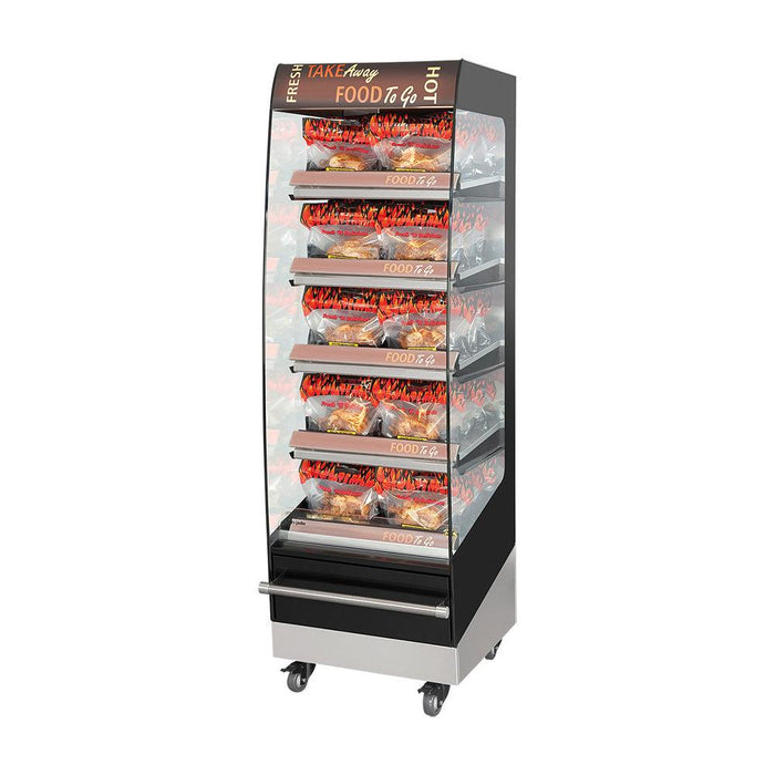 Frijado MD-24-5 24" Heated Solid Back Self-Serve Merchandiser with 5-Level Display - 208V/60Hz - Nella Online