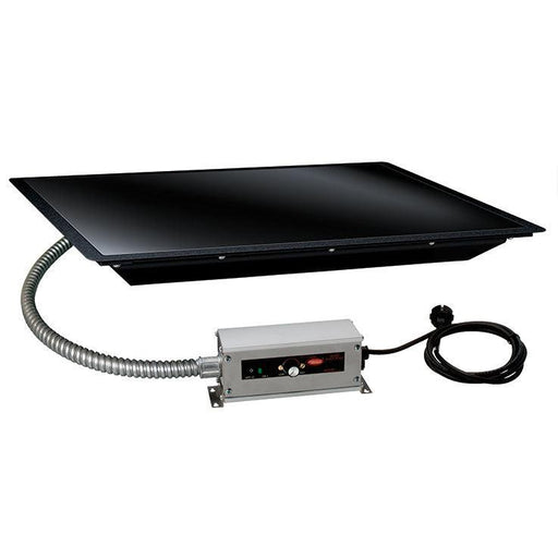 Hatco HBGB-2418 25.6" Built-In Rectangular Black Glass Heated Shelf with Control Box - 120V/425W - Nella Online