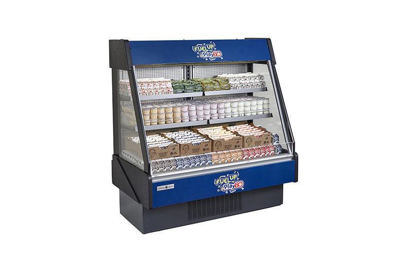 Hydra Kool 40” Low Profile Open Merchandiser with Electric Shutter/Front and Rear Loading - KGL-RS-40-S - Nella Online