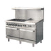 IKON 59.9" W x 31.4" D, 180,000 BTU Range with 24" Griddle & Standard Ovens - IR-6B-24TG-60 - Nella Online