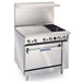 Imperial IR-2-G24 36" 2-Burner Commercial Range With 24" Griddle and Standard Oven - 139,000 BTU - Nella Online