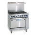 Imperial IR-4-G12-C 36" 4-Burner Commercial Range With 12" Griddle and Convection Oven - 178,000 BTU - Nella Online