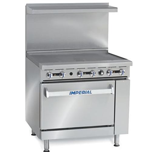 Imperial IR-G36-XB 36" Commercial Range Griddle and Cabinet Base - 60,000 BTU - Nella Online