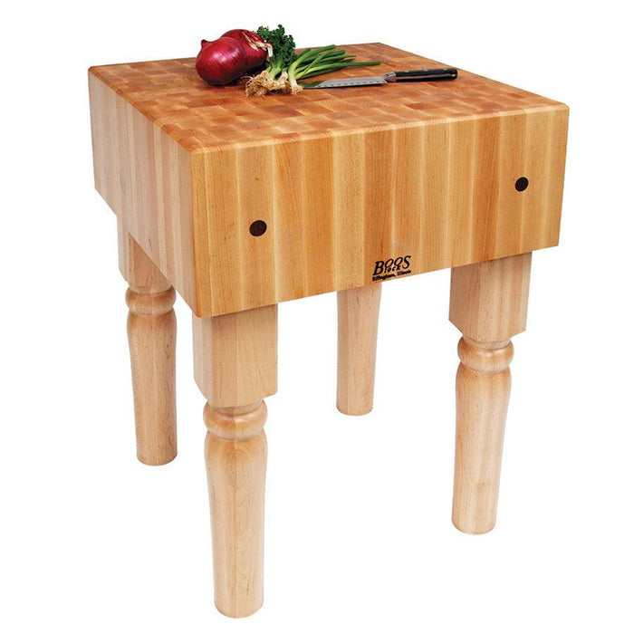 John Boos 24" x 18" Maple Top Butcher Block Work Table - AB02 - Nella Online