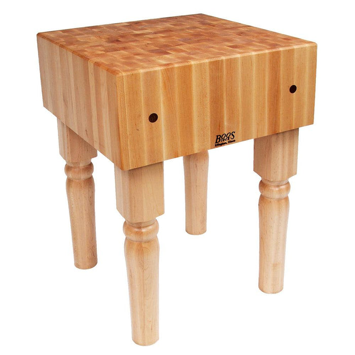 John Boos 24" x 24" Maple Top Butcher Block Work Table - AB05 - Nella Online