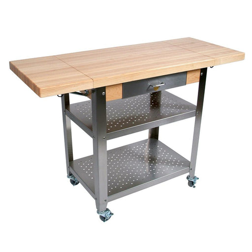 John Boos CUCE50 50" x 20" Cucina Elegante Cart with 2 Drop Leaves - Nella Online