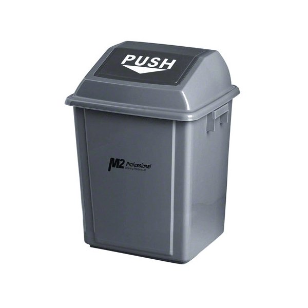 M2 Professional WM-PS0025 25 L EZ-Push Square Waste Container w/Lid - Nella Online