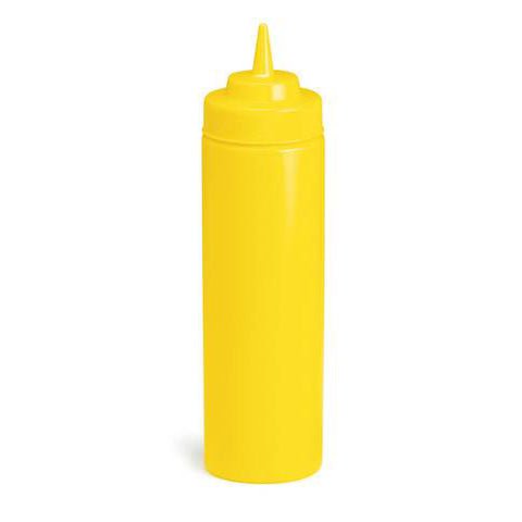 Magnum SBY-24W 24 Oz. Wide Mouth Yellow Squeeze Bottle - Nella Online