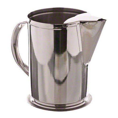 Winco Stainless Steel Water Pitcher with Guard, 64-Ounce