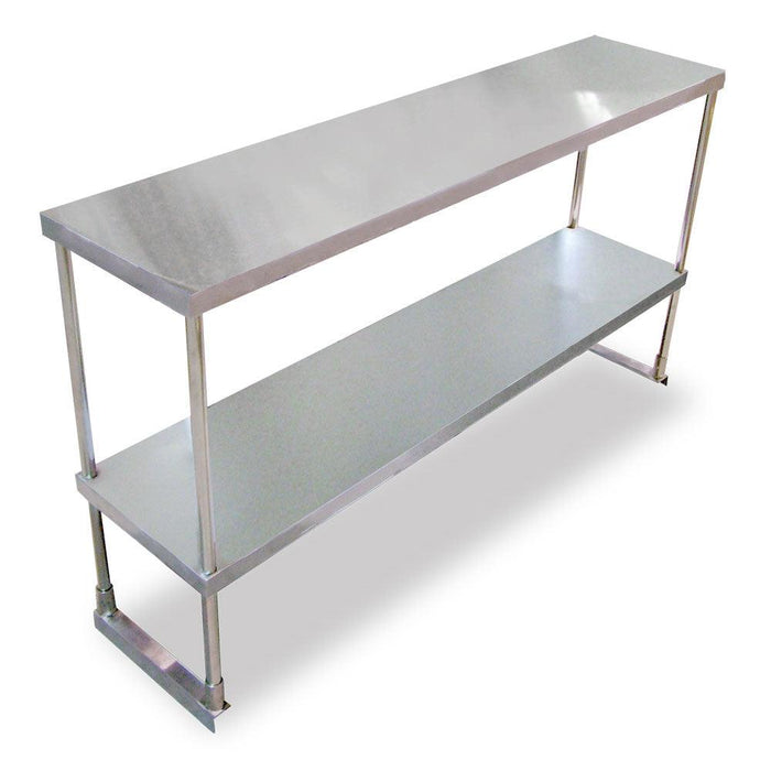 Nella 48" x 14" x 32" Stainless Steel Double Tier Overshelf - 23988