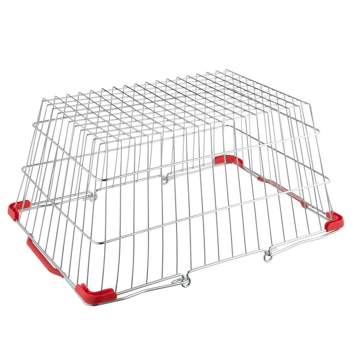 Nella 18" x 13" Chrome Grocery Shopping Basket With Red Handles - 13022 - Nella Online