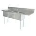 Nella 18" x 18" x 11" Three Tub Sink with Centre Drain and Right Drain Board - 43766 - Nella Online