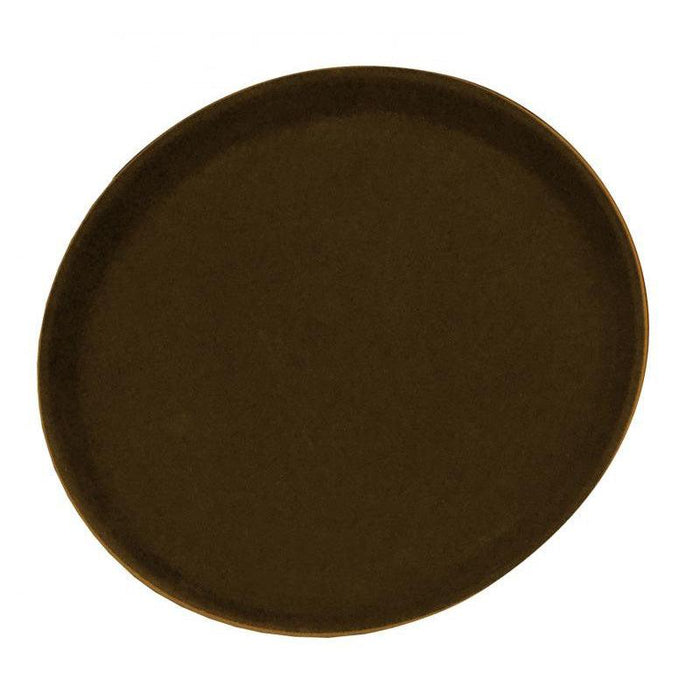 Nella 11" 80112 Round Non-Skid Serving Tray - Brown - Nella Online