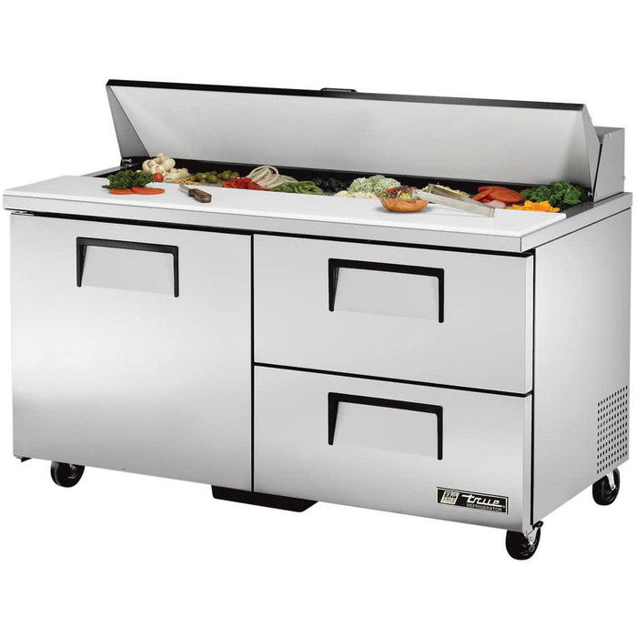 True TSSU-60-16D-2-HC 60" 2-Drawer 1-Door Salad/Sandwich Prep Table