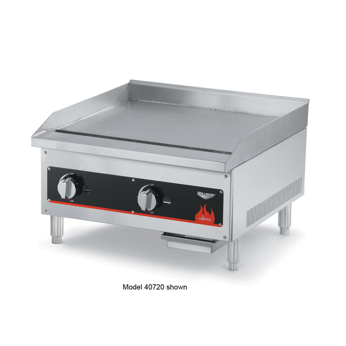 Vollrath 40719 Cayenne 18" Countertop Gas Griddle With Manual Control - 28,000 BTU