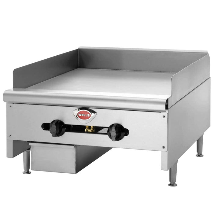 Wells HDG-2430G 24" Heavy-Duty Gas Griddle With Manual Control - 60,000 BTU