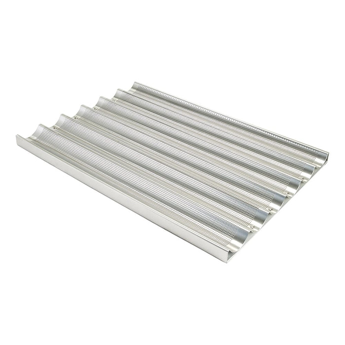 Winco ABPN-6 6-Slot Wide Aluminum Baguette Pan